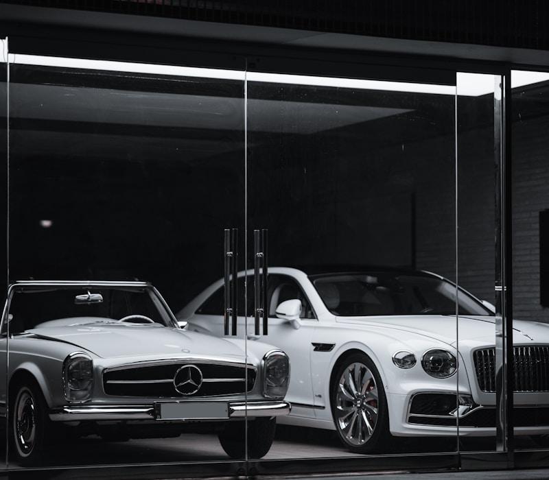 White Mercedes luxury car in the Platinum Executive Travels Lahore fleet