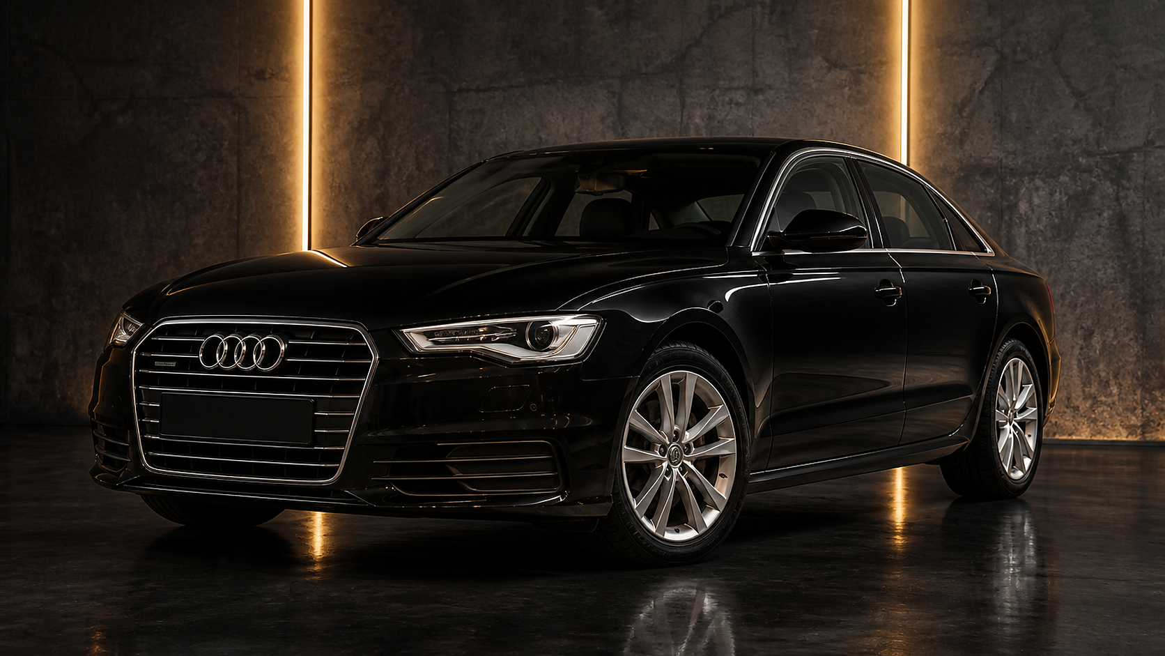 Audi A6 executive sedan for rent a car in Lahore with professional driver