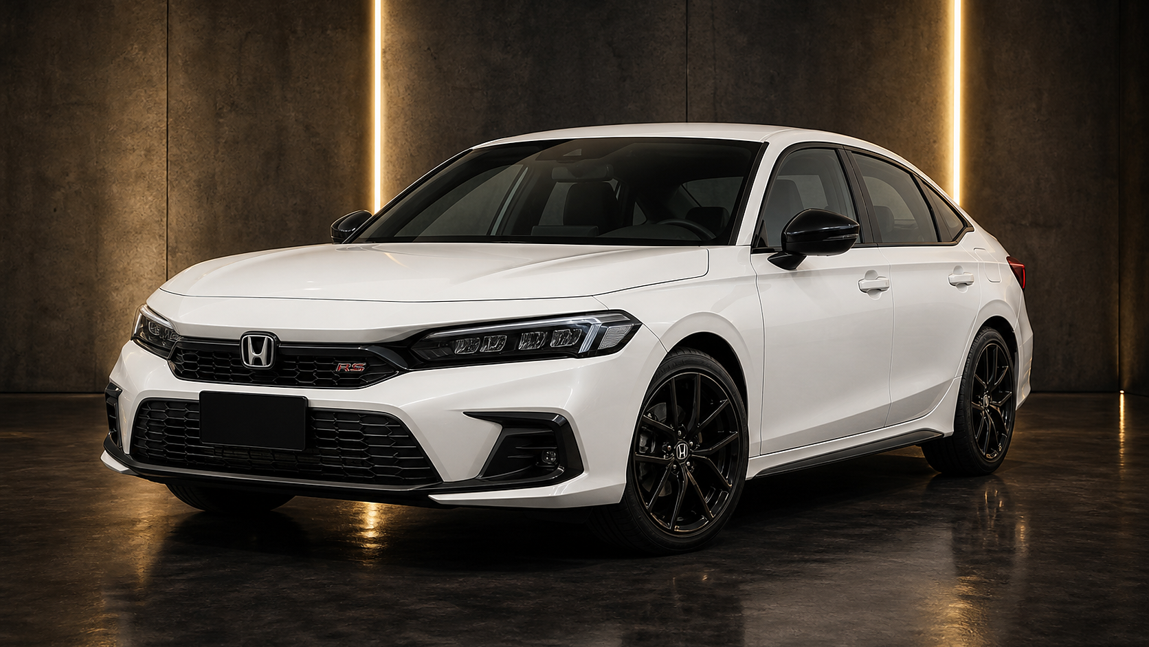 White Honda Civic 2026 premium sedan rent a car in Lahore with driver
