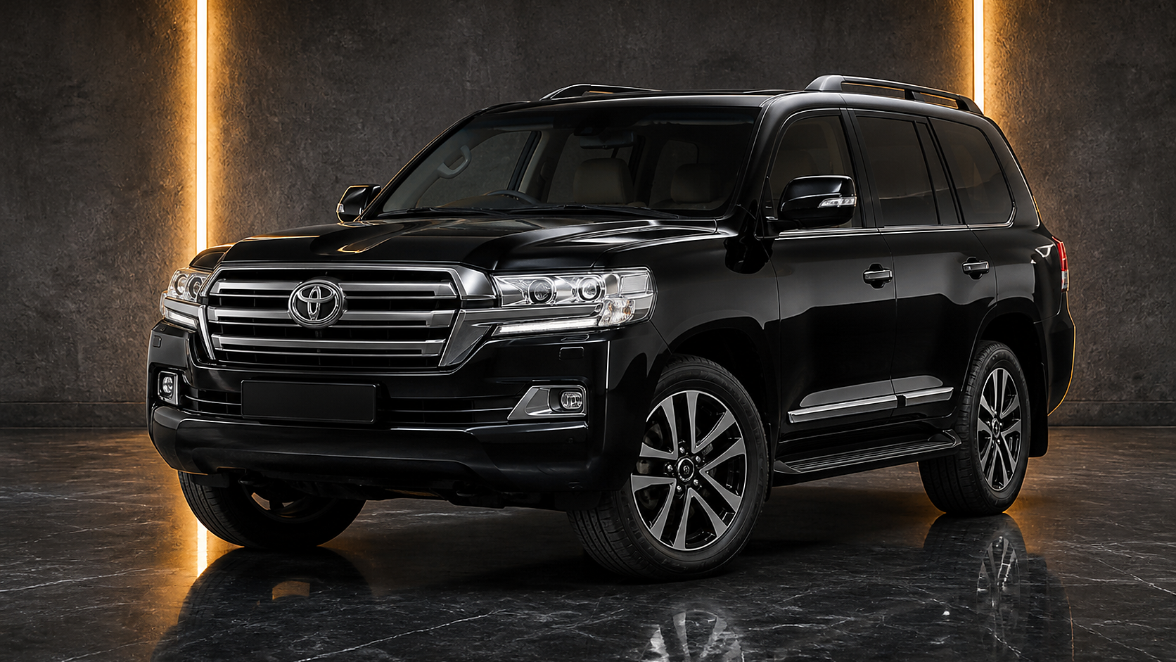 Black Toyota Land Cruiser LC200 VIP luxury SUV rental in Lahore